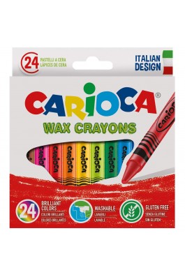 Carioca Σετ Κηρομπογιές Extra Smooth 24τμχ (42366)