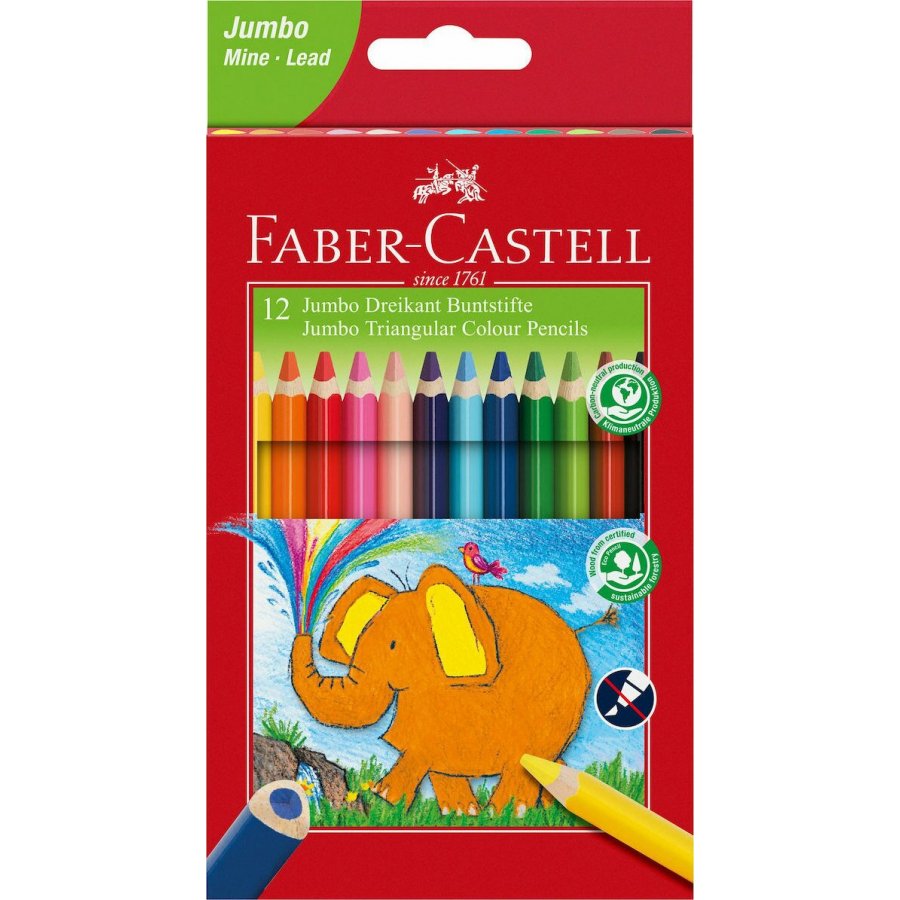 Faber-Castell Jumbo 12τμχ Faber-Castell Jumbo 12τμχ