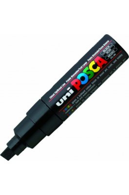 Uni-Ball Posca Ανεξίτηλος Μαρκαδόρος 8mm Μαύρος (PC8K)
