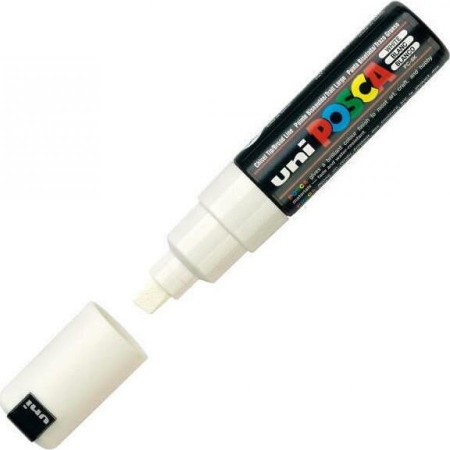 Uni-Ball Posca Ανεξίτηλος Μαρκαδόρος 8mm Λευκός (PC8K) Uni-Ball Posca Ανεξίτηλος Μαρκαδόρος 8mm Λευκός (PC8K)