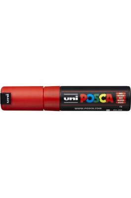 Uni-Ball Posca Ανεξίτηλος Μαρκαδόρος 8mm Κόκκινος (PC8K)