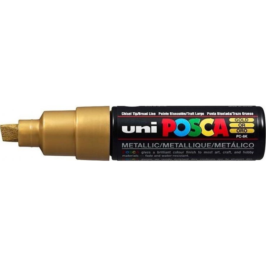 Uni-Ball Posca Ανεξίτηλος Μαρκαδόρος 8mm Χρυσός (PC8K) Uni-Ball Posca Ανεξίτηλος Μαρκαδόρος 8mm Χρυσός (PC8K)