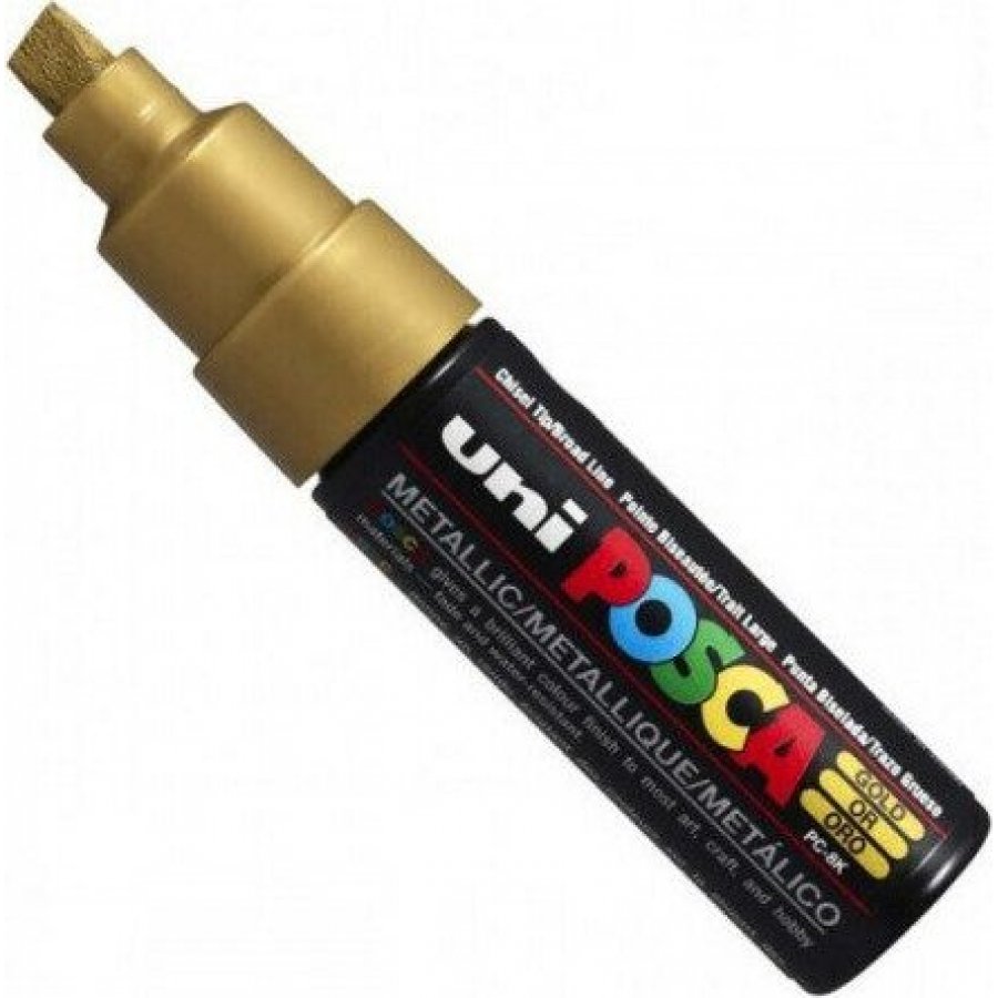 Uni-Ball Posca Ανεξίτηλος Μαρκαδόρος 8mm Χρυσός (PC8K) Uni-Ball Posca Ανεξίτηλος Μαρκαδόρος 8mm Χρυσός (PC8K)