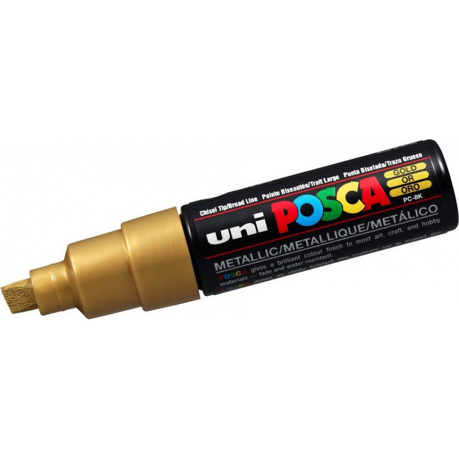 Uni-Ball Posca Ανεξίτηλος Μαρκαδόρος 8mm Χρυσός (PC8K) Uni-Ball Posca Ανεξίτηλος Μαρκαδόρος 8mm Χρυσός (PC8K)