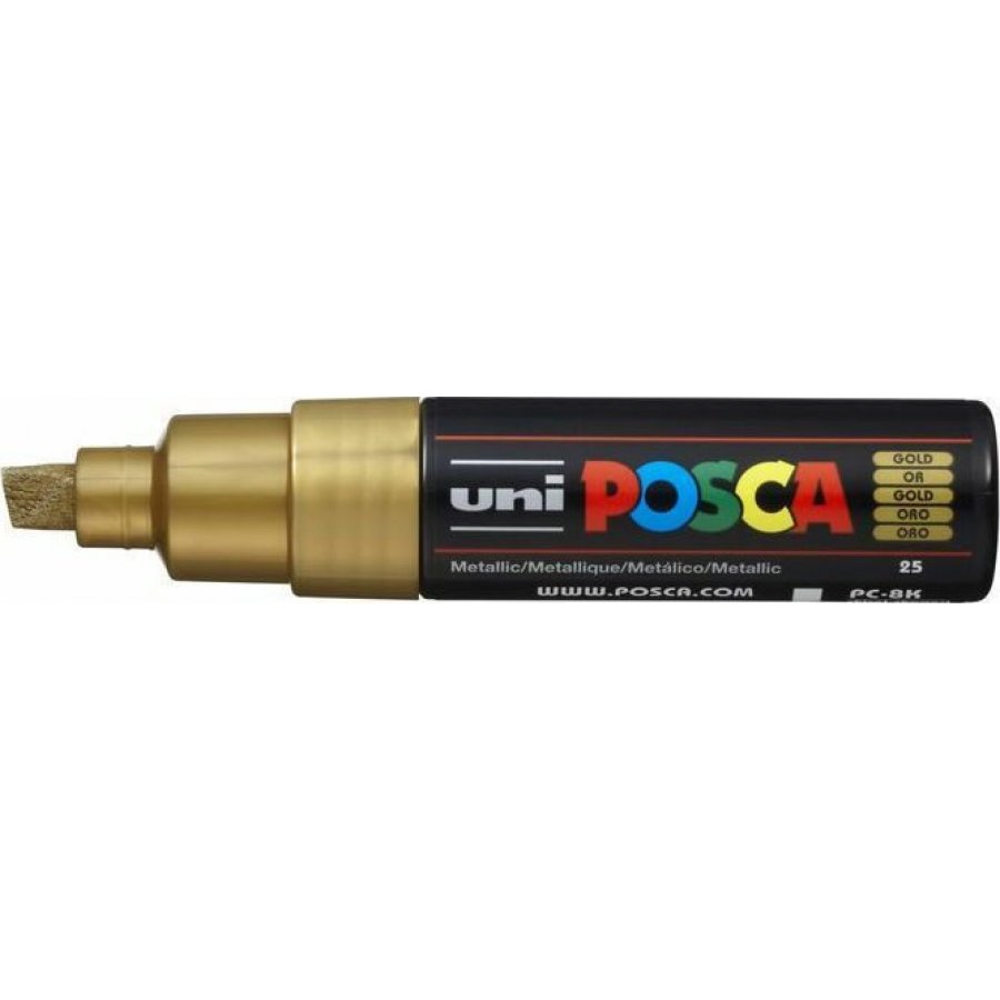 Uni-Ball Posca Ανεξίτηλος Μαρκαδόρος 8mm Χρυσός (PC8K) Uni-Ball Posca Ανεξίτηλος Μαρκαδόρος 8mm Χρυσός (PC8K)