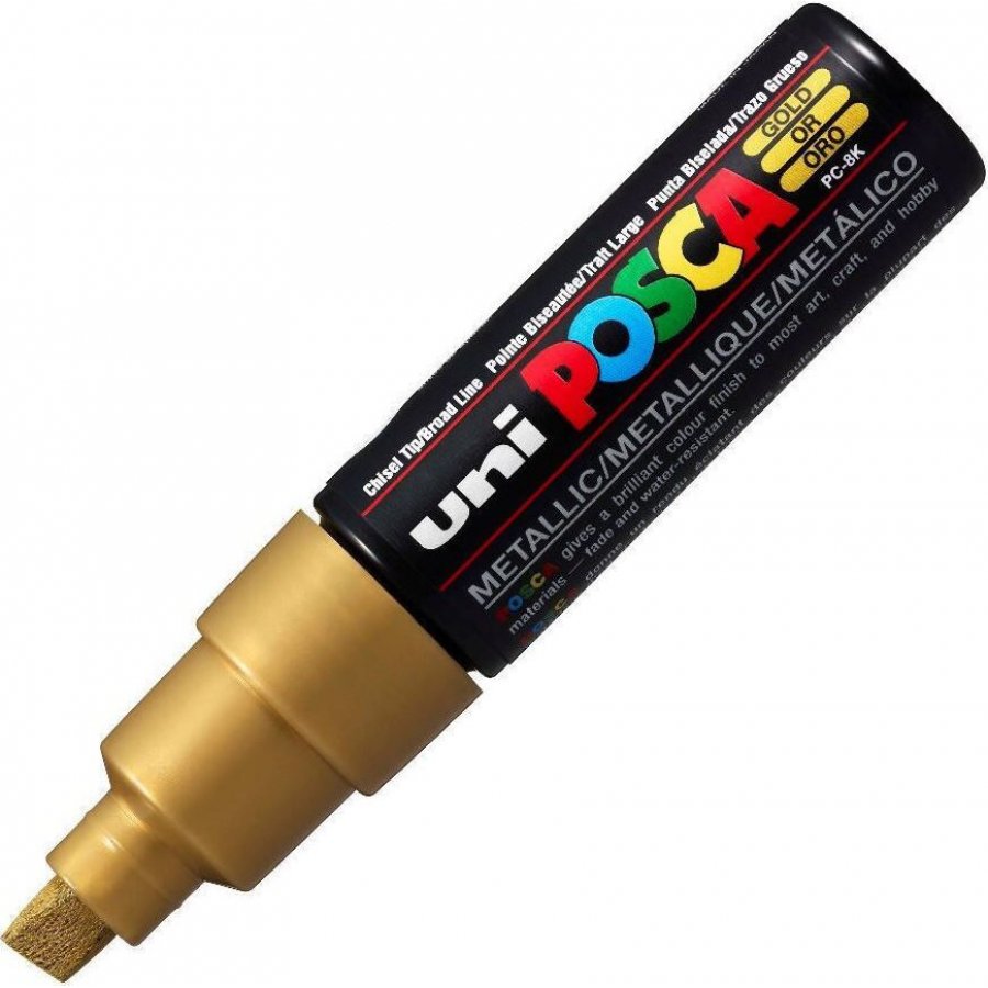 Uni-Ball Posca Ανεξίτηλος Μαρκαδόρος 8mm Χρυσός (PC8K) Uni-Ball Posca Ανεξίτηλος Μαρκαδόρος 8mm Χρυσός (PC8K)