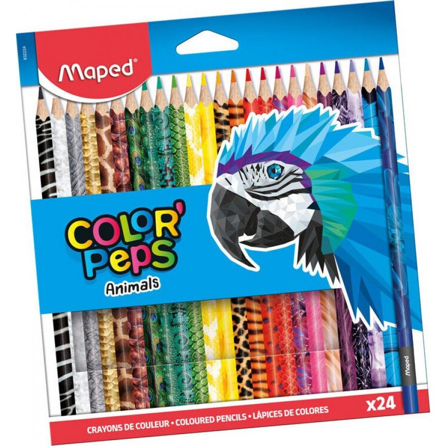 Maped Color'Peps Animals Σετ Ξυλομπογιές 24τμχ (832224) Maped Color'Peps Animals Σετ Ξυλομπογιές 24τμχ (832224)
