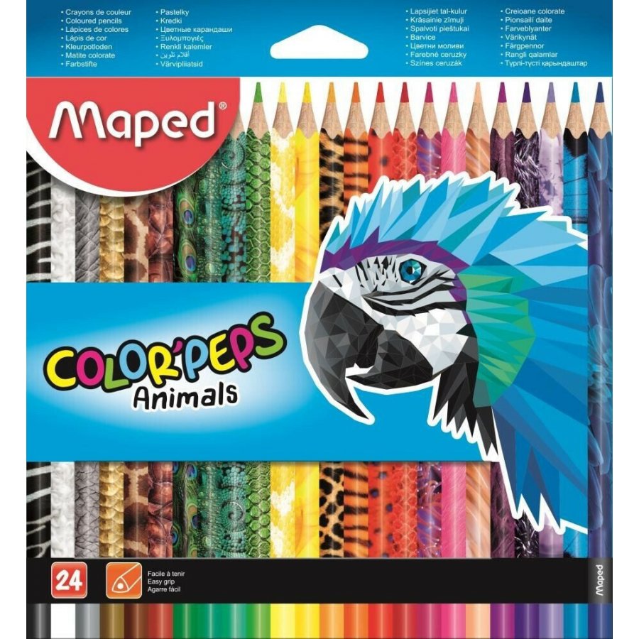 Maped Color'Peps Animals Σετ Ξυλομπογιές 24τμχ (832224) Maped Color'Peps Animals Σετ Ξυλομπογιές 24τμχ (832224)
