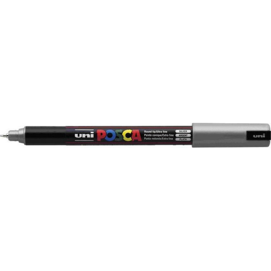 Uni-Ball Posca Μαρκαδόρος Σχεδίου 0.7mm Ασημί (PC1MR) Uni-Ball Posca Μαρκαδόρος Σχεδίου 0.7mm Ασημί (PC1MR)