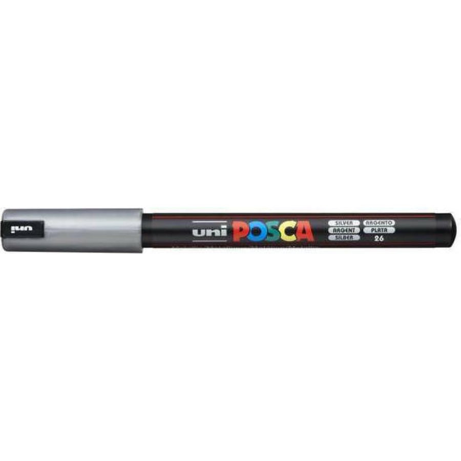 Uni-Ball Posca Μαρκαδόρος Σχεδίου 0.7mm Ασημί (PC1MR) Uni-Ball Posca Μαρκαδόρος Σχεδίου 0.7mm Ασημί (PC1MR)