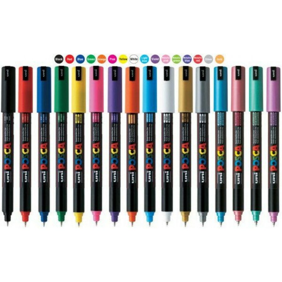 Uni-Ball Posca Μαρκαδόρος Σχεδίου 0.7mm Σιέλ Μεταλλικό (PC1MR) Uni-Ball Posca Μαρκαδόρος Σχεδίου 0.7mm Σιέλ Μεταλλικό (PC1MR)
