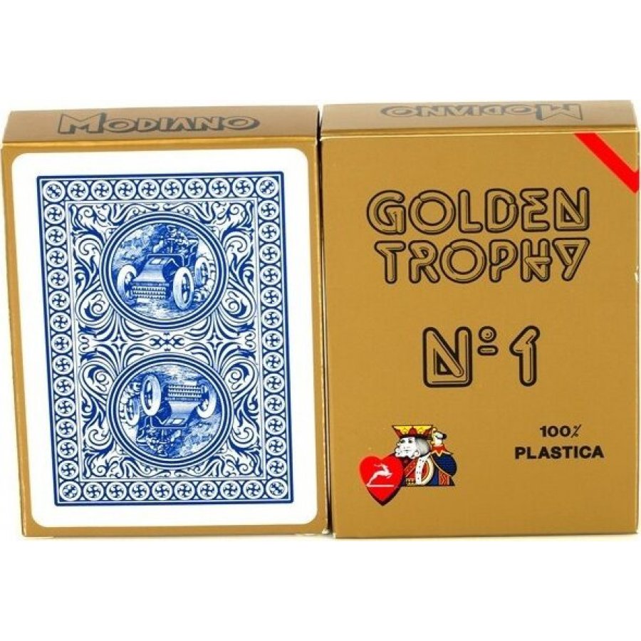 Modiano Poker Golden Trophy Τράπουλα Πλαστική Μπλε Modiano Poker Golden Trophy Τράπουλα Πλαστική Μπλε