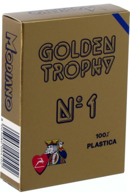 Modiano Poker Golden Trophy Τράπουλα Πλαστική Μπλε