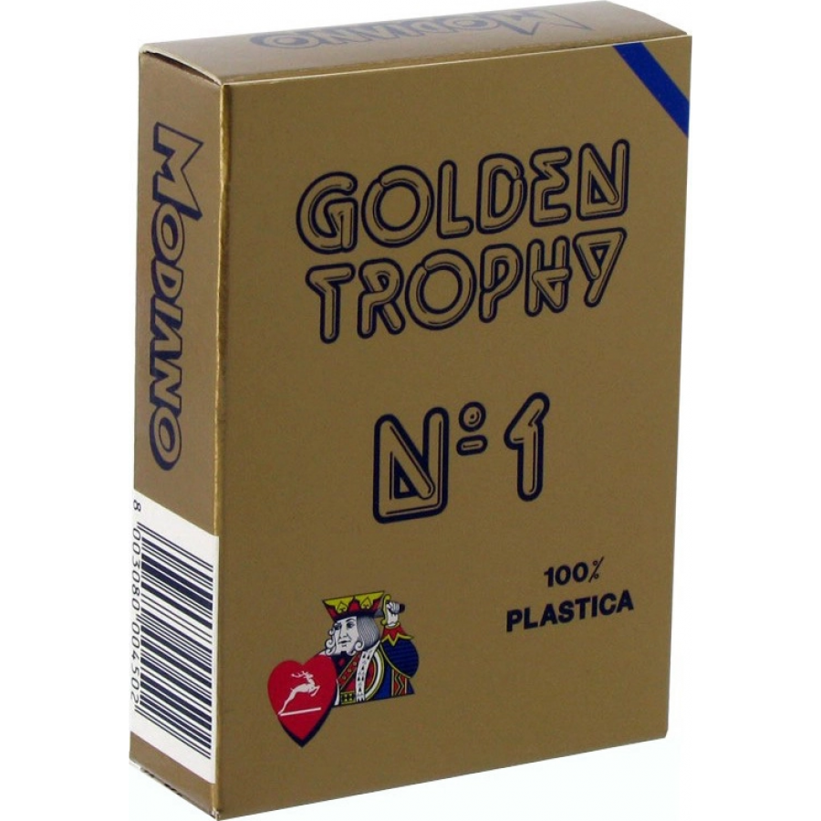 Modiano Poker Golden Trophy Τράπουλα Πλαστική Μπλε Modiano Poker Golden Trophy Τράπουλα Πλαστική Μπλε