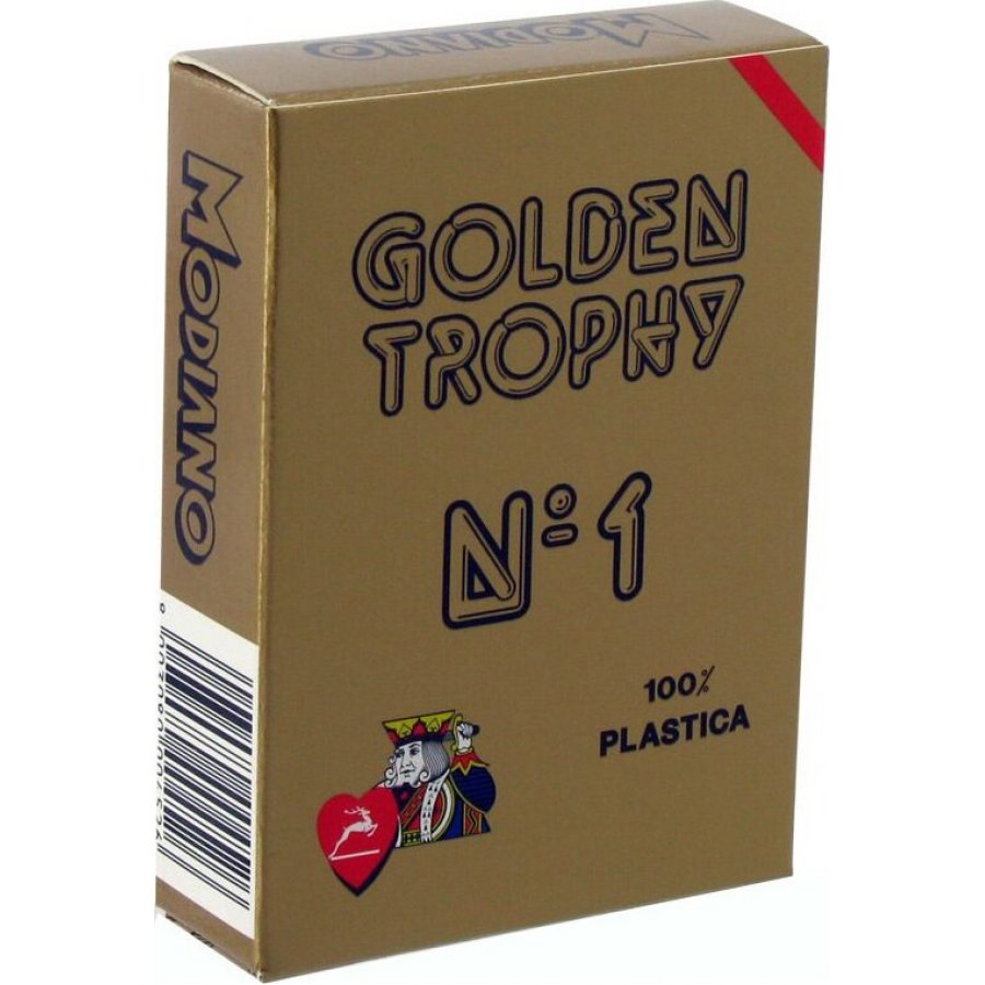 Modiano Poker Golden Trophy Τράπουλα Πλαστική Κόκκινη Modiano Poker Golden Trophy Τράπουλα Πλαστική Κόκκινη