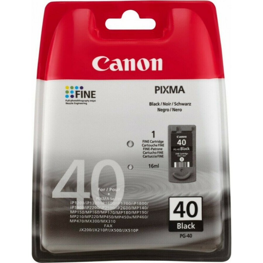Canon PG-40 Μελάνι Εκτυπωτή InkJet Μαύρο (0615B001) Canon PG-40 Μελάνι Εκτυπωτή InkJet Μαύρο (0615B001)