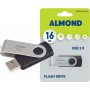 Almond Twister 16GB USB 2.0 Stick Μαύρο (43USB16M)