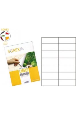 Sorex 1400 Αυτοκόλλητες Ετικέτες Α4 Ορθογώνιες 105x42.3mm 100Φύλλα (105042)