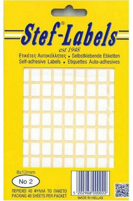 Stef Labels 4400 Αυτοκόλλητες Ετικέτες Ορθογώνιες σε Λευκό Χρώμα 8 x 1mm Stef Labels 4400 Αυτοκόλλητες Ετικέτες Ορθογώνιες σε Λευκό Χρώμα 8 x 1mm