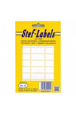 Stef Labels 960 Αυτοκόλλητες Ετικέτες Ορθογώνιες σε Λευκό Χρώμα 35x15 mm Stef Labels 960 Αυτοκόλλητες Ετικέτες Ορθογώνιες σε Λευκό Χρώμα 35x15 mm