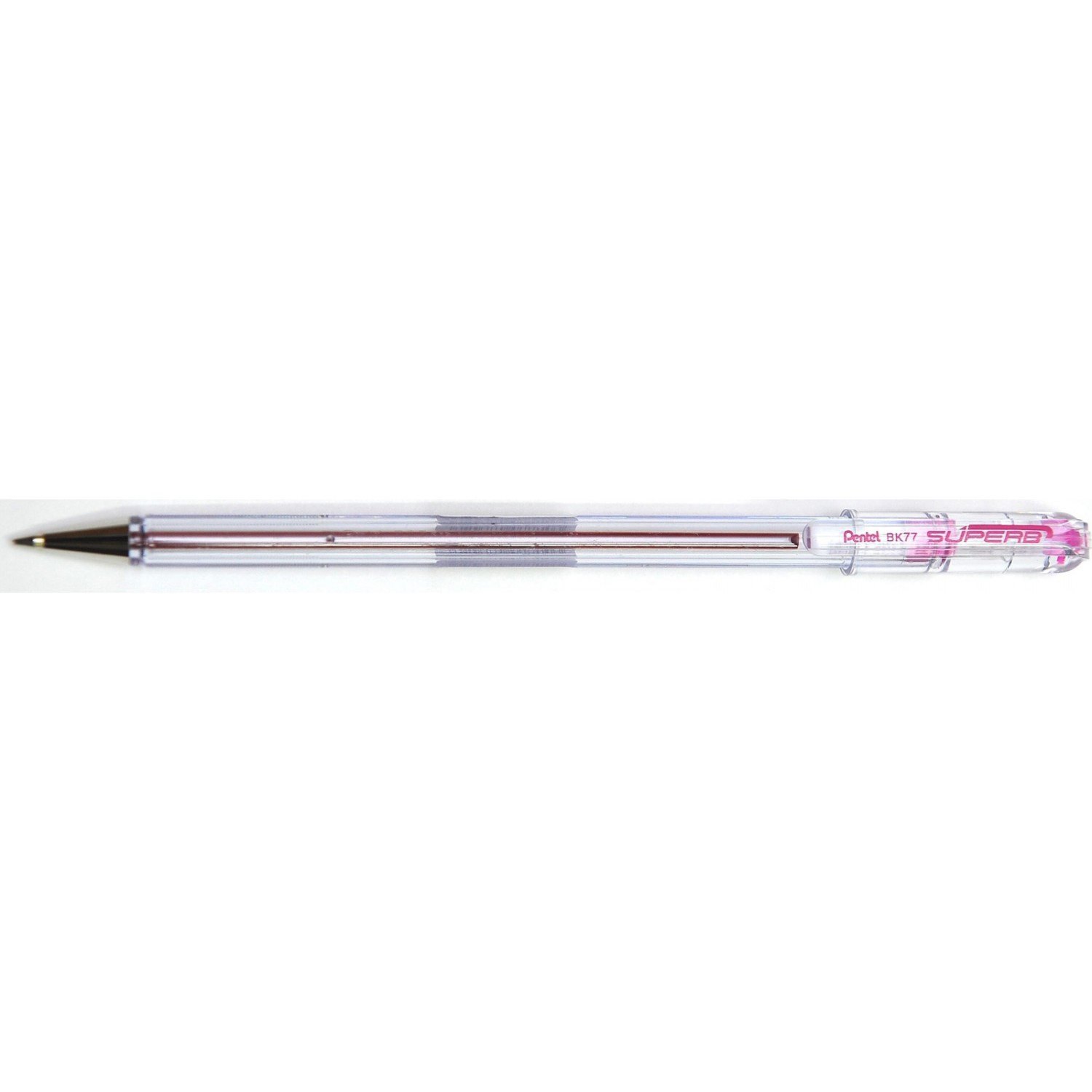Pentel Στυλό Ballpoint 0.7mm με Ροζ Mελάνι Superb Fine Point (BK77-P)