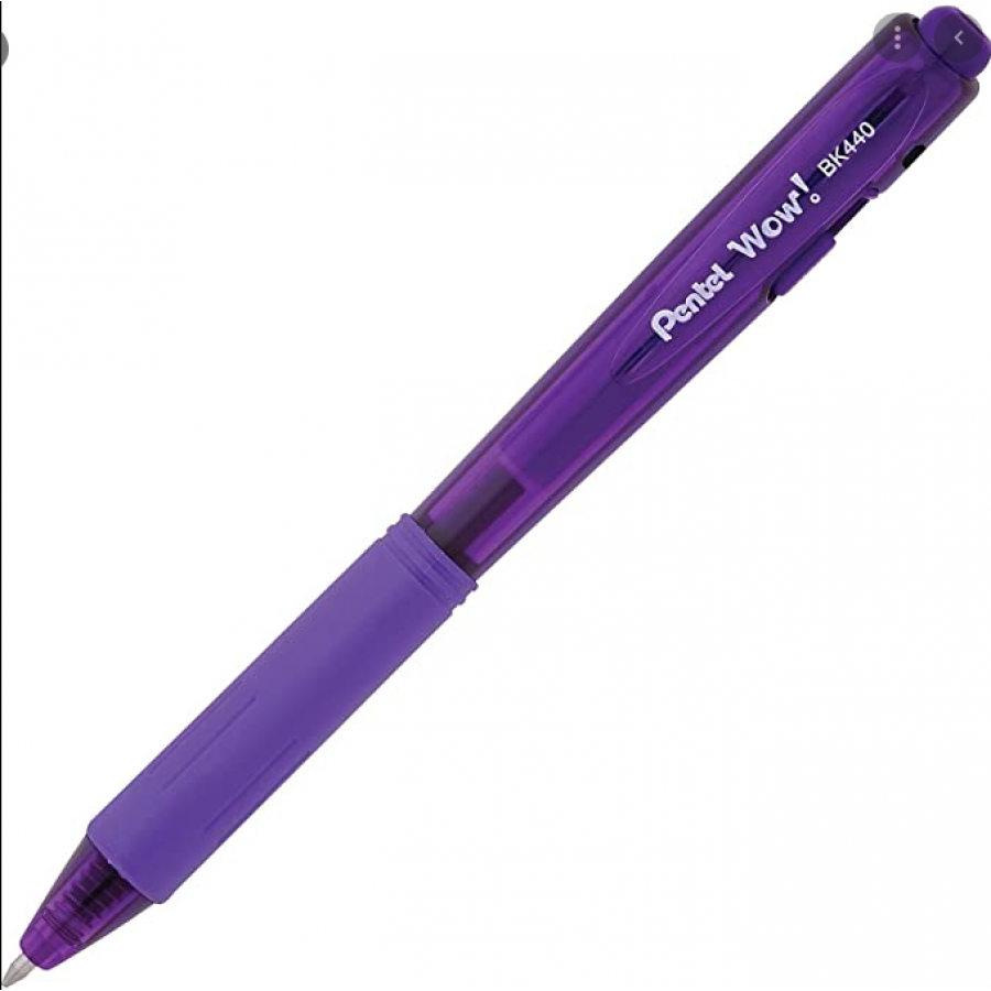 Pentel Στυλό Ballpoint 1.0mm με Μαύρο Mωβ Wow! BK440 Pentel Στυλό Ballpoint 1.0mm με Μαύρο Mωβ Wow! BK440