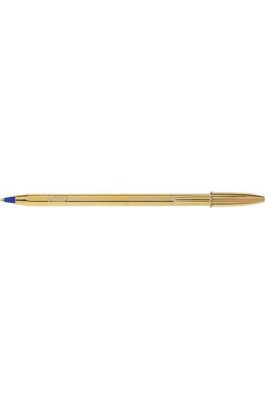 Bic Στυλό Ballpoint 1.0mm με Μπλε Mελάνι Cristal Original Shine Χρυσό
