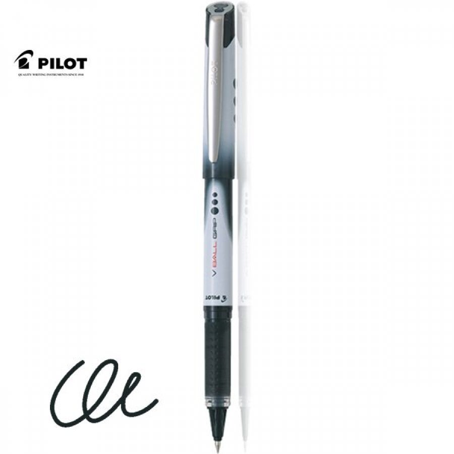 Pilot Στυλό Rollerball 0.5mm με Μαύρο Mελάνι V-Ball Grip(BLN-VBG-5B Pilot Στυλό Rollerball 0.5mm με Μαύρο Mελάνι V-Ball Grip(BLN-VBG-5B