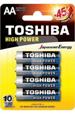 Toshiba High Power Αλκαλικές Μπαταρίες AA 1.5V 4τμχ Toshiba High Power Αλκαλικές Μπαταρίες AA 1.5V 4τμχ