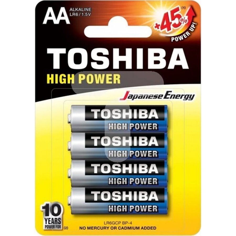 Toshiba High Power Αλκαλικές Μπαταρίες AA 1.5V 4τμχ Toshiba High Power Αλκαλικές Μπαταρίες AA 1.5V 4τμχ