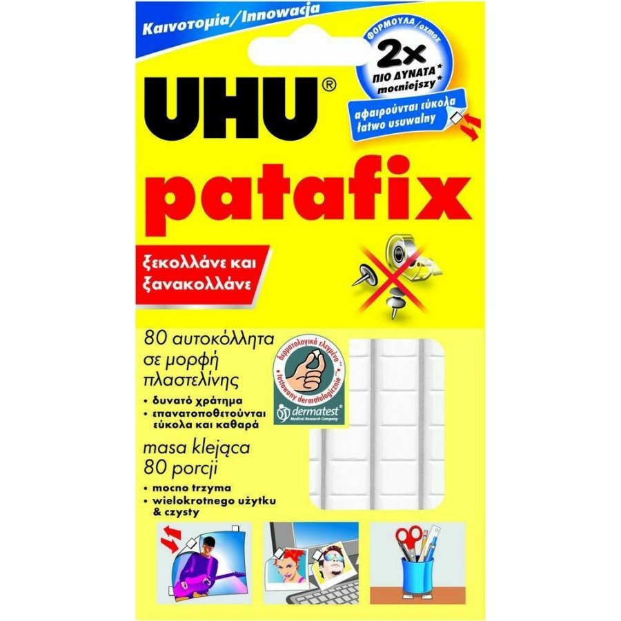 UHU Κόλλα Αυτοκόλλητο Patafix 80 White Glue Pads Χωρίς Διαλύτες UHU Κόλλα Αυτοκόλλητο Patafix 80 White Glue Pads Χωρίς Διαλύτες