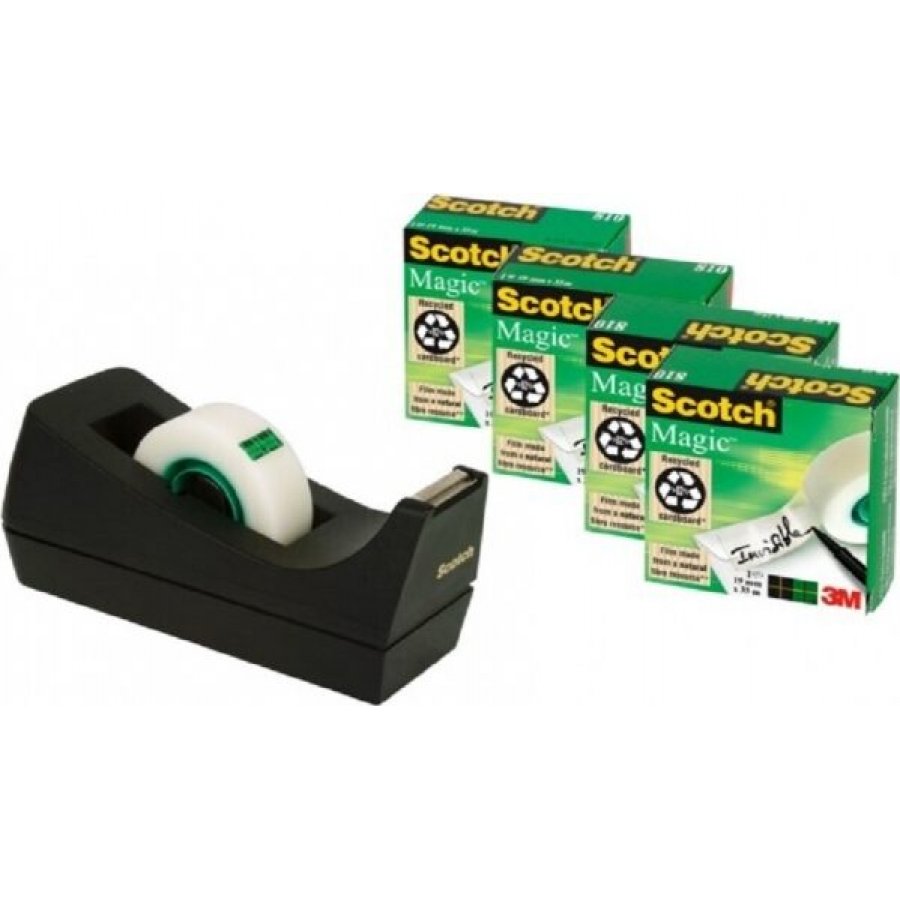 3M Βάση με Σελοτέιπ Scotch C38 Μαύρη + 4 Ταινίες (076810138) 3M Βάση με Σελοτέιπ Scotch C38 Μαύρη + 4 Ταινίες (076810138)