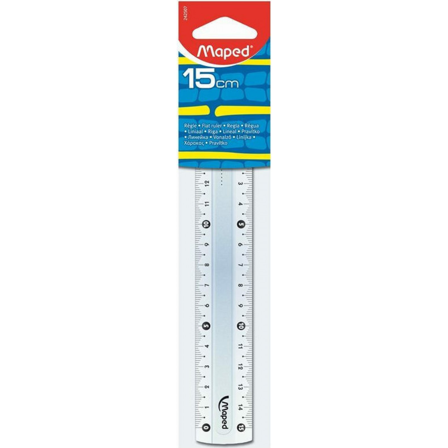 Maped Χάρακας Πλαστικός Διάφανος Cristal Eco 15cm