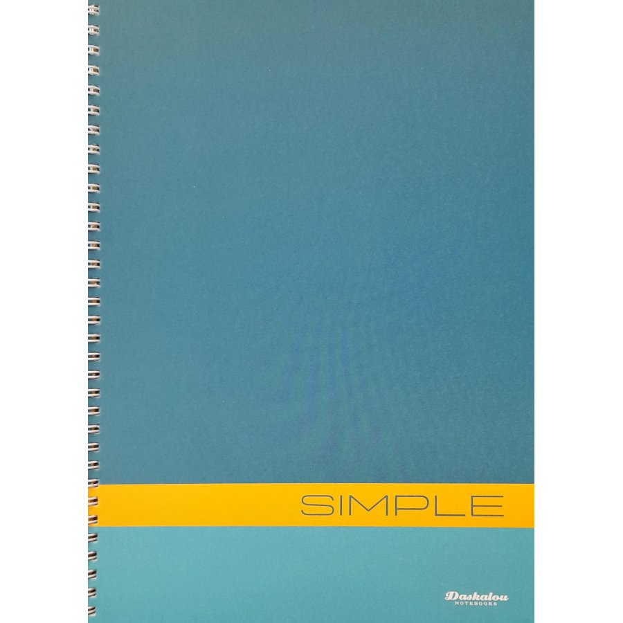 Daskalou Τετράδιο Σπιράλ A4 Simple 3 Θεμάτων 90 Φύλλων (6363) Daskalou Τετράδιο Σπιράλ A4 Simple 3 Θεμάτων 90 Φύλλων (6363)