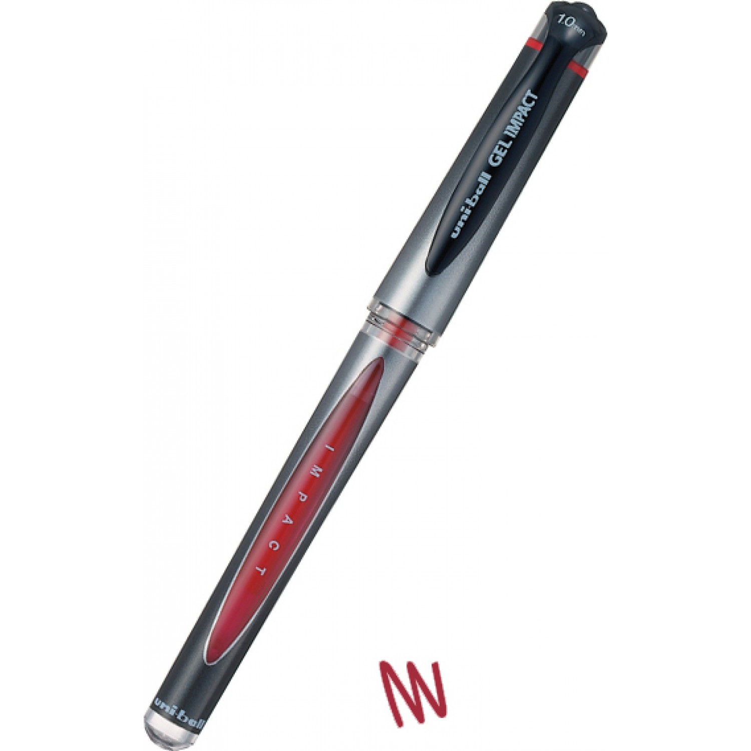Uni-Ball Στυλό 1.0mm με Κόκκινο Mελάνι Gel Impact (UM153S)