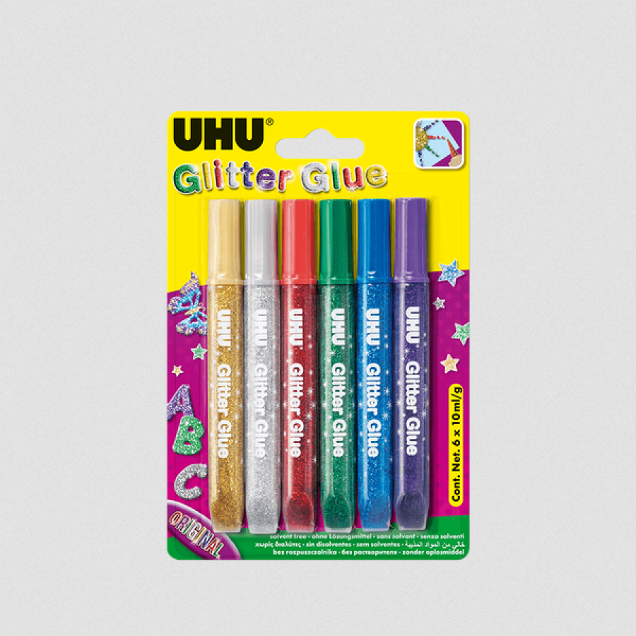 Uhu Glitter Glue 6X10ml (39017) Uhu Glitter Glue 6X10ml (39017)