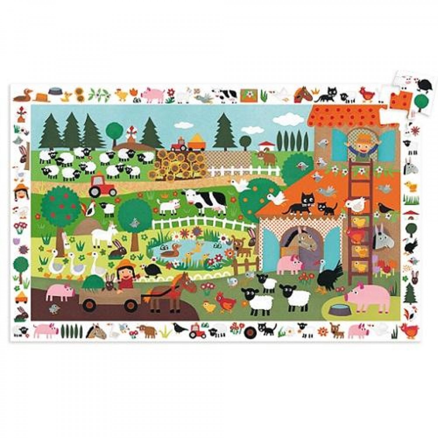 Djeco Παιδικό Puzzle Παρατήρησης "Η φάρμα" 35 pcs (DJ07591)