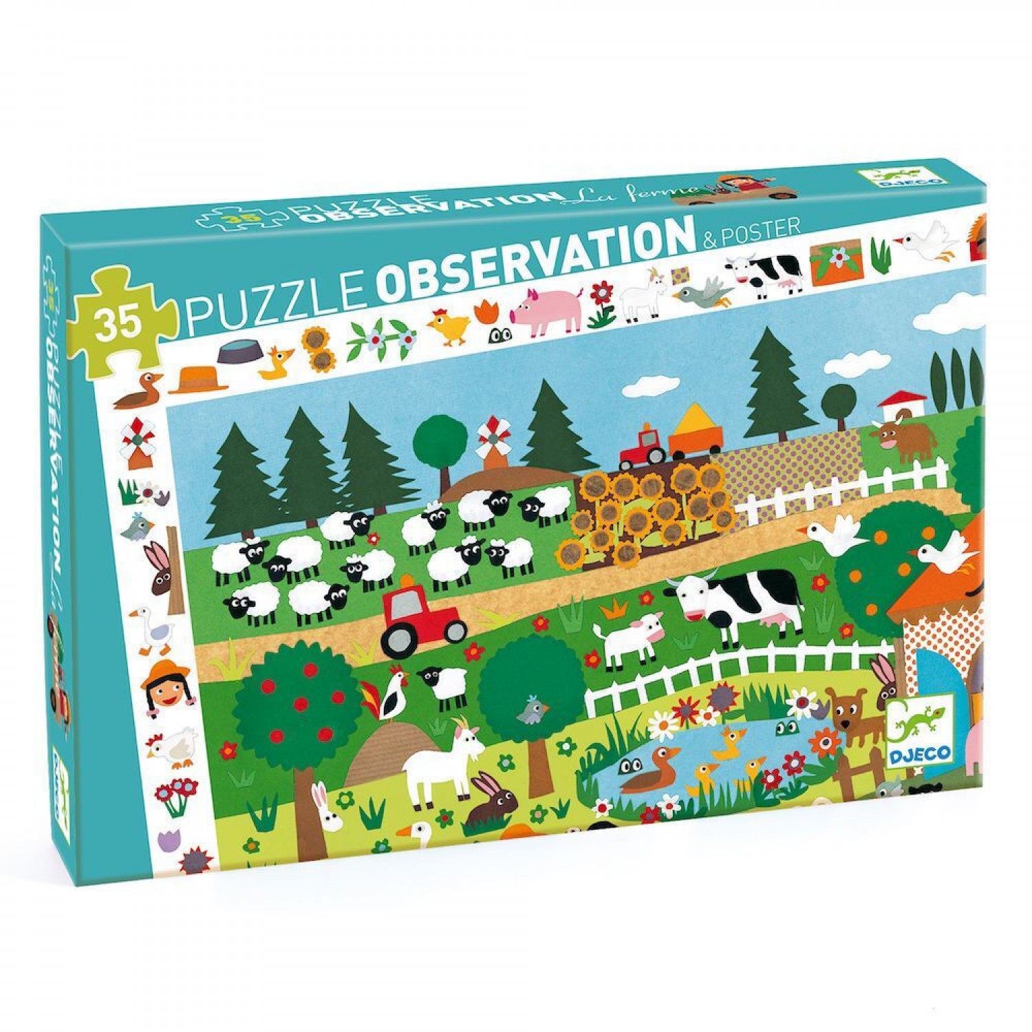 Djeco Παιδικό Puzzle Παρατήρησης "Η φάρμα" 35 pcs (DJ07591)