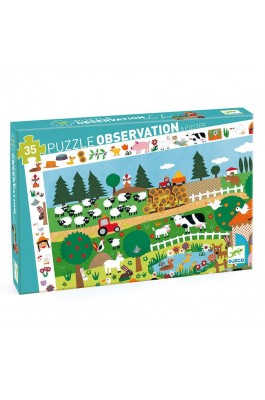 Djeco Παιδικό Puzzle Παρατήρησης "Η φάρμα" 35 pcs (DJ07591)