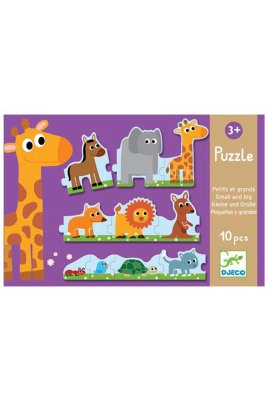 Djeco Παιδικό Puzzle Ζωάκια Μικρά & Μεγάλα (Dj08167)