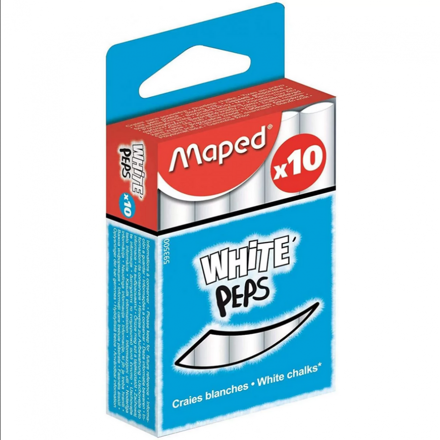 Maped Κιμωλίες Λευκές 10τμχ (23G01) Maped Κιμωλίες Λευκές 10τμχ (23G01)