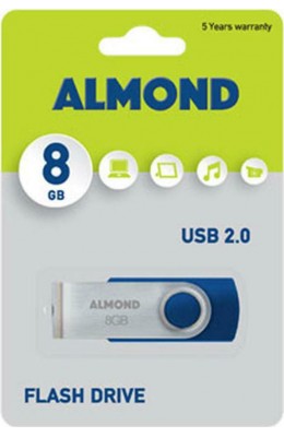 Almond Twister 8GB USB 2.0 Stick Μπλε (43USB08L)