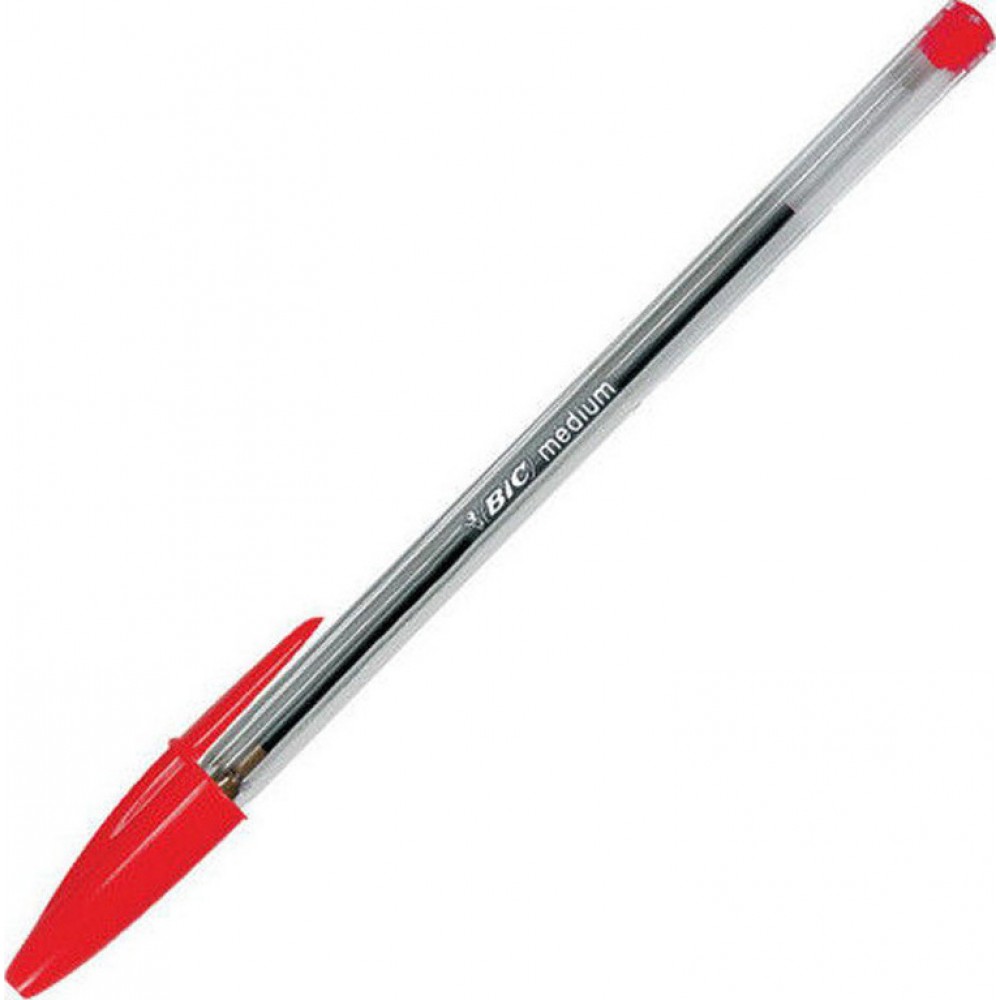 Bic Στυλό Ballpoint 1.0mm με Κόκκινο Mελάνι Cristal Original Bic Στυλό Ballpoint 1.0mm με Κόκκινο Mελάνι Cristal Original