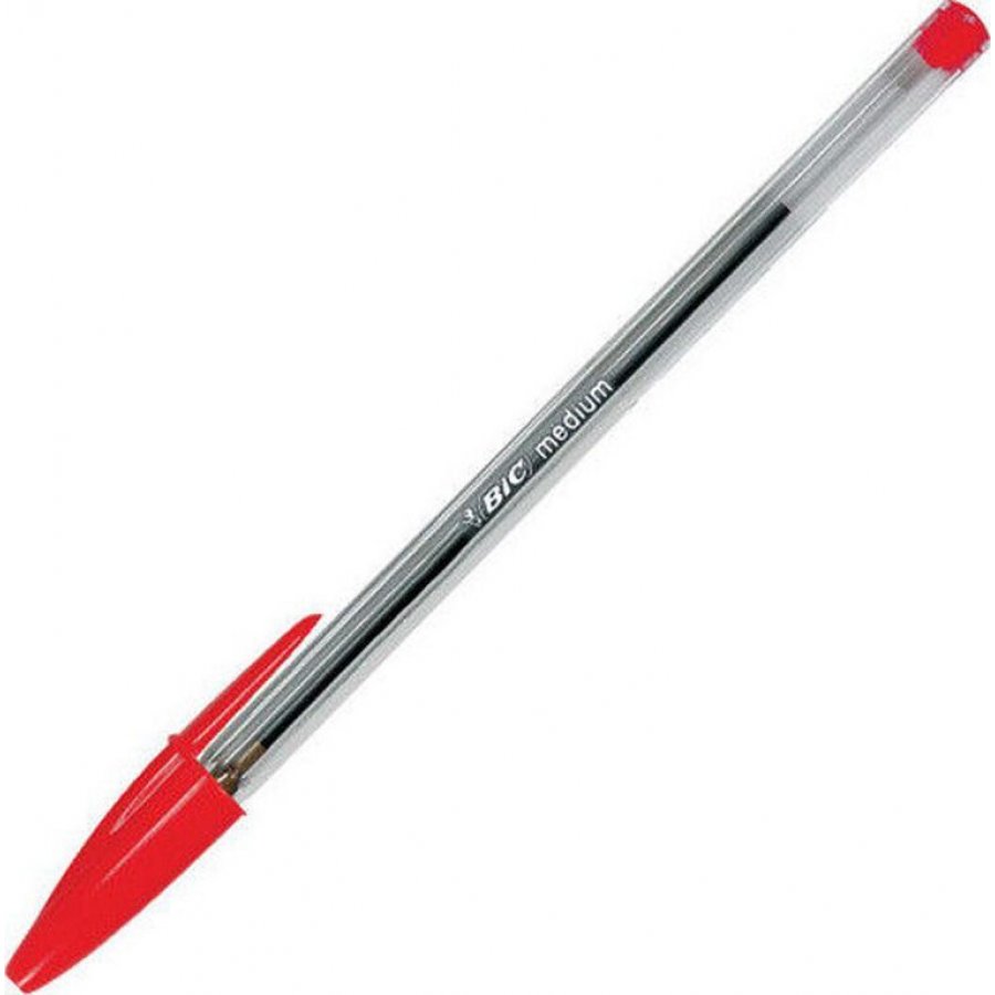 Bic Στυλό Ballpoint 1.0mm με Κόκκινο Mελάνι Cristal Original Bic Στυλό Ballpoint 1.0mm με Κόκκινο Mελάνι Cristal Original