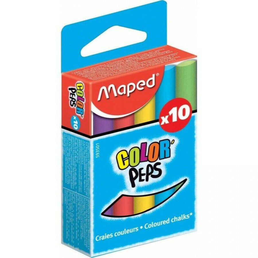 Maped Κιμωλίες Χρωματιστές 10τμχ (21F20) Maped Κιμωλίες Χρωματιστές 10τμχ (21F20)