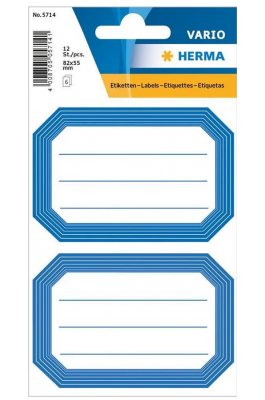 Herma Ετικέτες Τετραδίων Μπλε 8.2x5.5cm 12 Τεμάχια (5714) Herma Ετικέτες Τετραδίων Μπλε 8.2x5.5cm 12 Τεμάχια (5714)