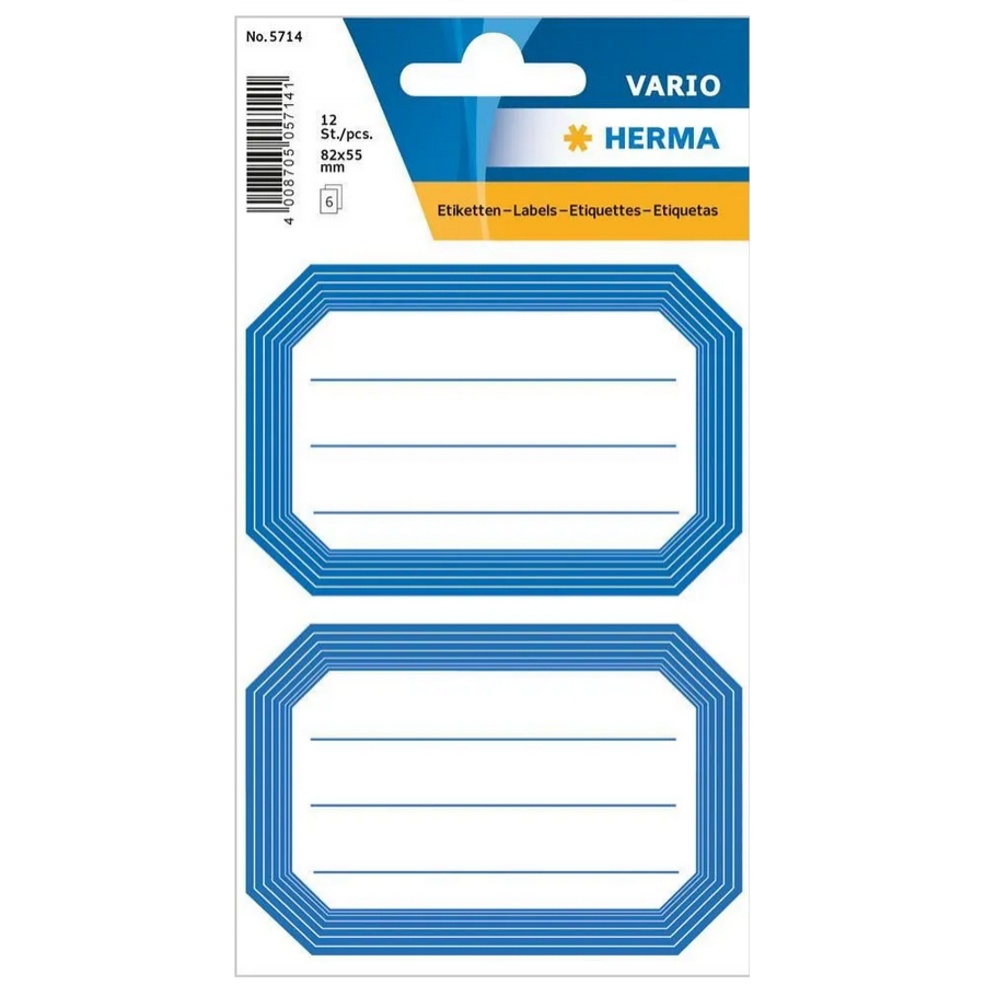 Herma Ετικέτες Τετραδίων Μπλε 8.2x5.5cm 12 Τεμάχια (5714) Herma Ετικέτες Τετραδίων Μπλε 8.2x5.5cm 12 Τεμάχια (5714)