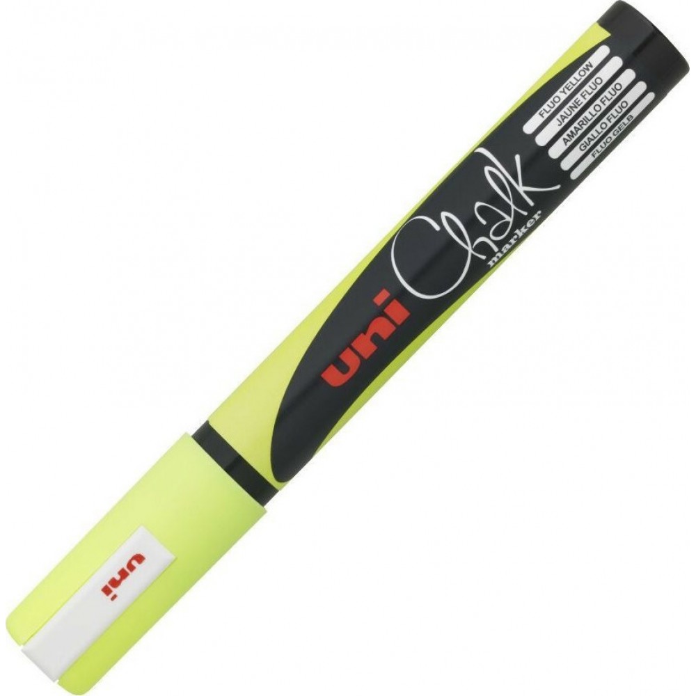 Uni-Ball Chalk Marker Μαρκαδόρος Υγρής Κιμωλίας Κίτρινο Φωσφοριζέ 1.8-2.5mm (PWE5M) Uni-Ball Chalk Marker Μαρκαδόρος Υγρής Κιμωλίας Κίτρινο Φωσφοριζέ 1.8-2.5mm (PWE5M)