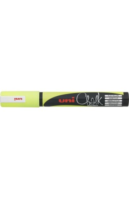Uni-Ball Chalk Marker Μαρκαδόρος Υγρής Κιμωλίας Κίτρινο Φωσφοριζέ 1.8-2.5mm (PWE5M)