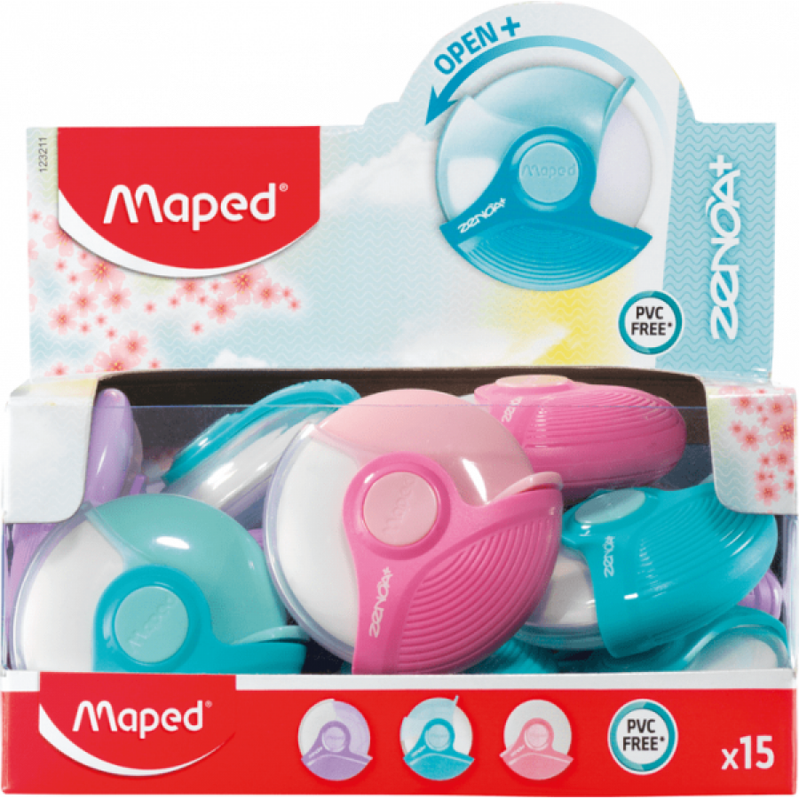 Maped Γόμα για Μολύβι Zenoa Plus Παστέλ Χρώματα (123211) Maped Γόμα για Μολύβι Zenoa Plus Παστέλ Χρώματα (123211)